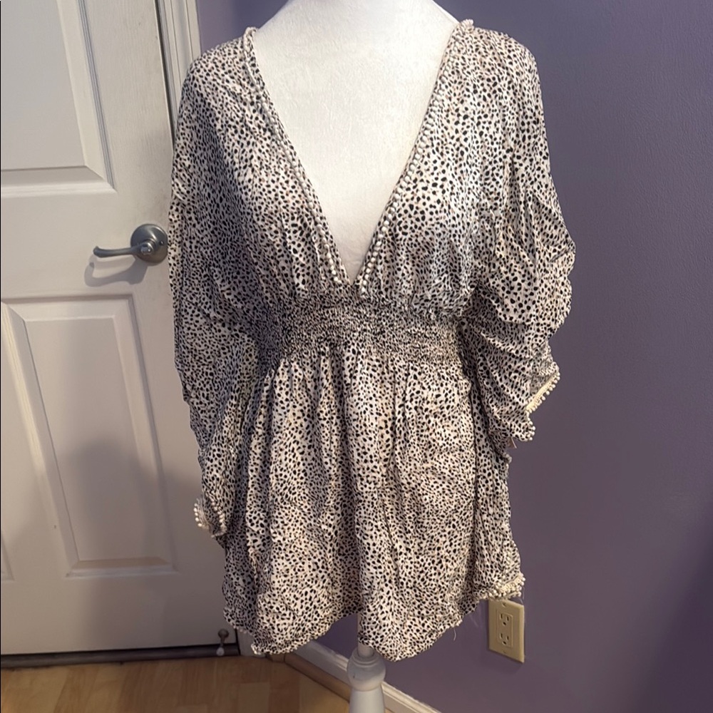 Leopard Print swim cover up